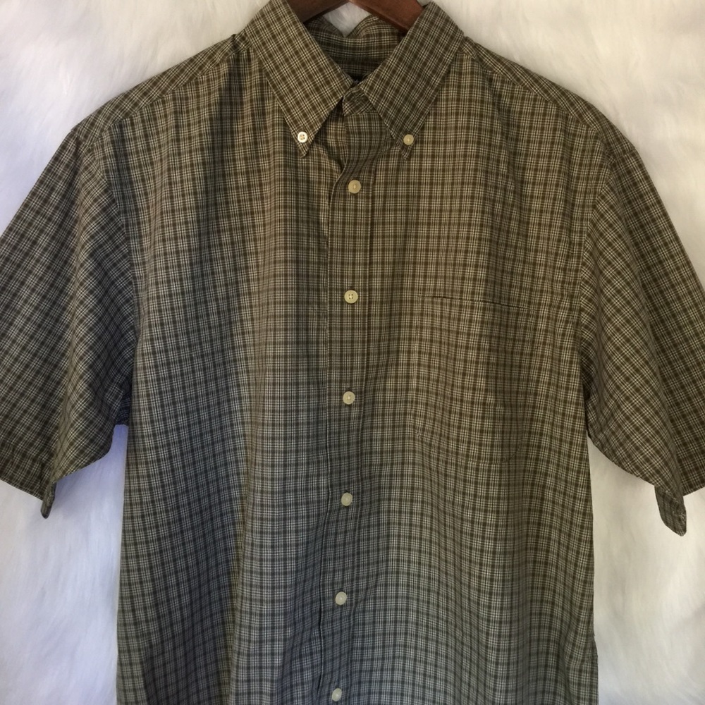 🌺 Puritan Brown Plaid Button Down Plaid Medium
